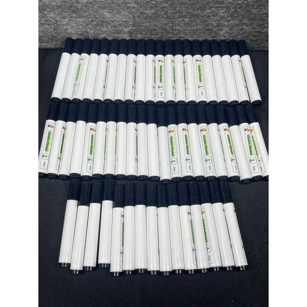 Lot of 55 Garden Marker 3mm Permanent Outdoor Plant Label Pens Black Ink